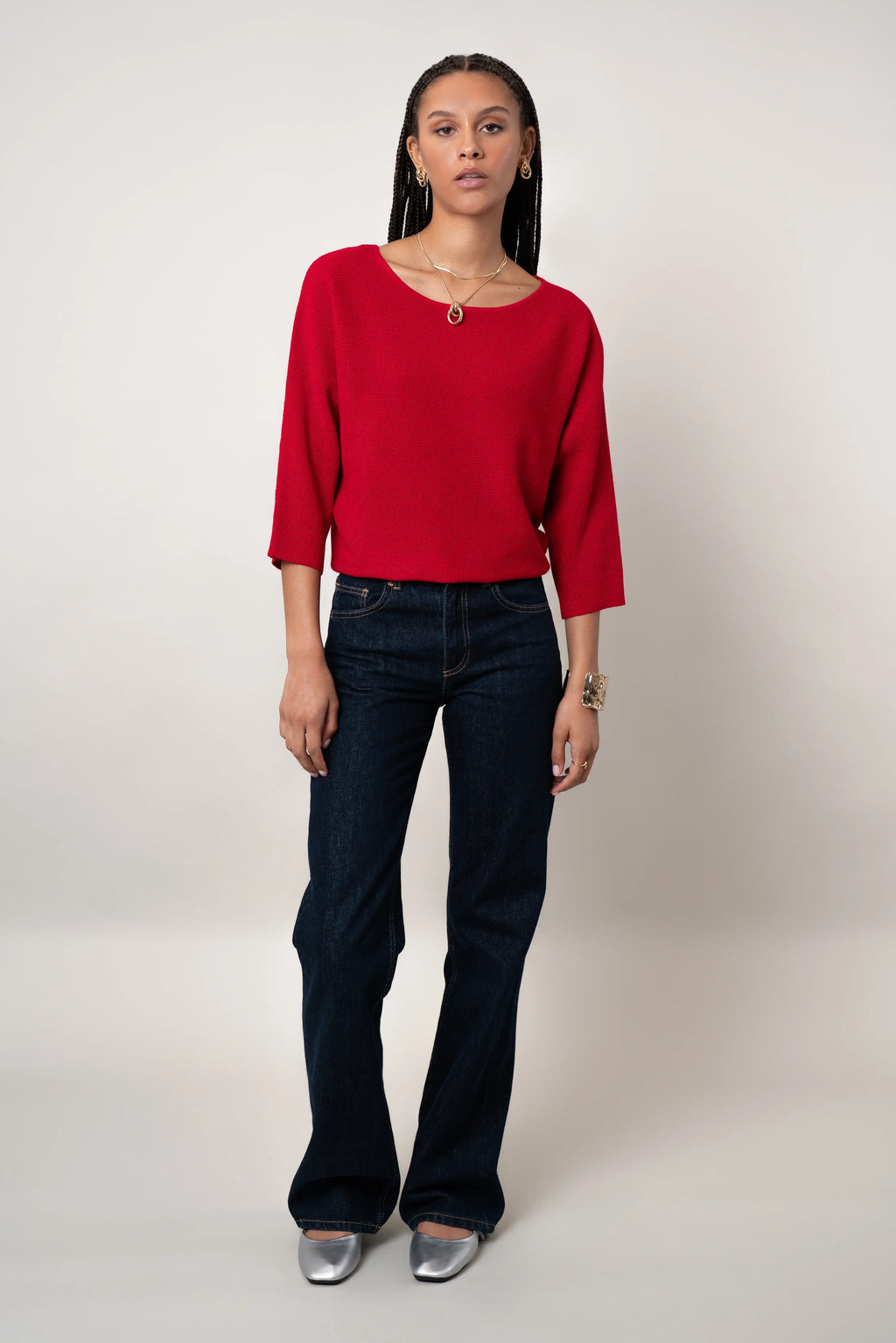 WIRROW　Boat neck knit pullover サイズ3 WIRROW Boat neck knit pullover サイズ3 WIRROW Boat neck knit