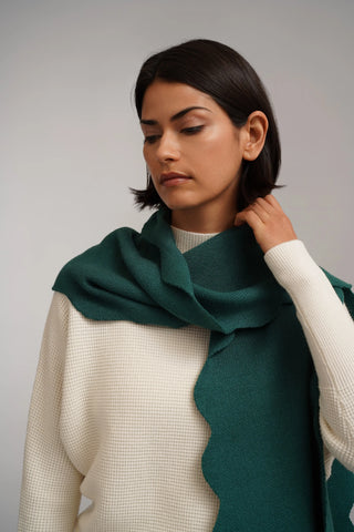 The Scallop Trim Scarf