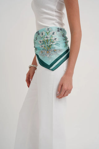The Botanical Silk Square Scarf