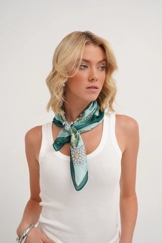 The Botanical Silk Square Scarf