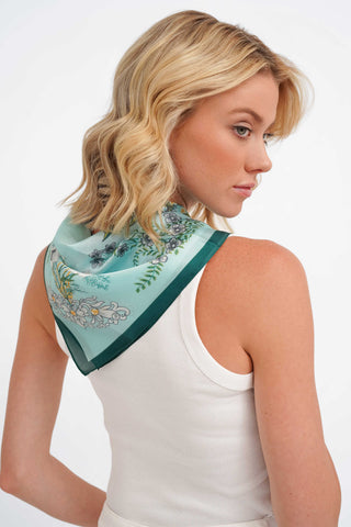 The Botanical Silk Square Scarf