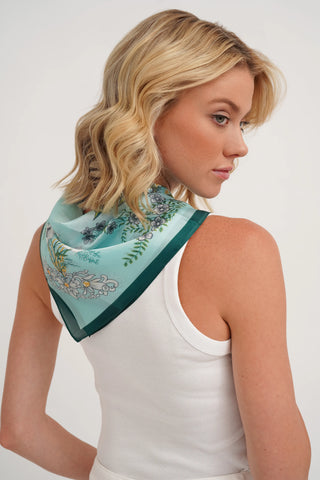 The Botanical Silk Square Scarf