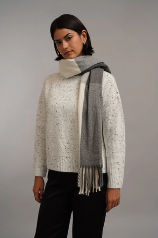 The Colorblock Fringe Scarf