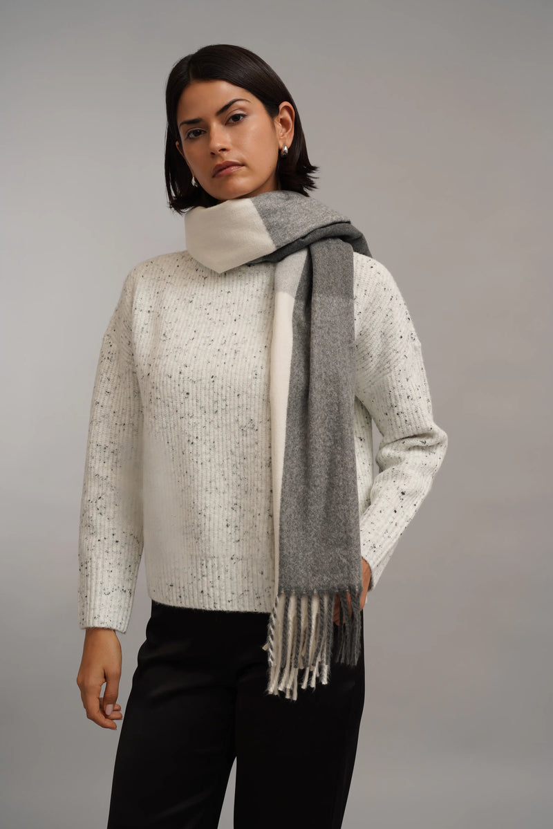 The Colorblock Fringe Scarf