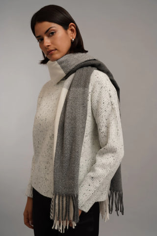 The Colorblock Fringe Scarf