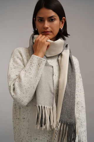 The Colorblock Fringe Scarf