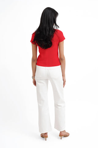 The Textured Button Short Sleeve Cardigan