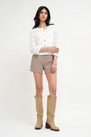 The Openwork Scallop Cardigan