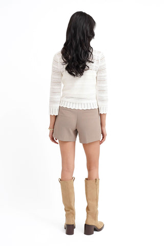 The Openwork Scallop Cardigan