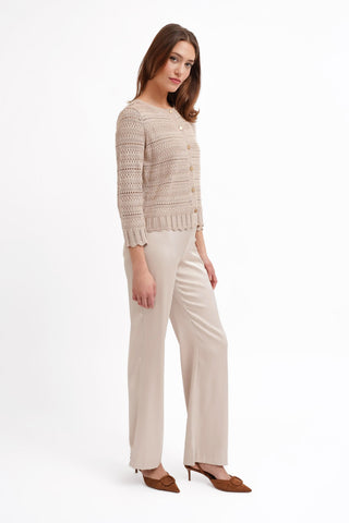 The Openwork Scallop Cardigan