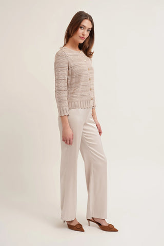 The Openwork Scallop Cardigan