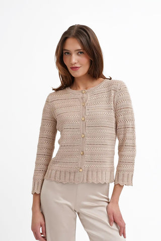 The Openwork Scallop Cardigan