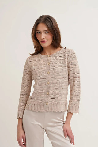 The Openwork Scallop Cardigan