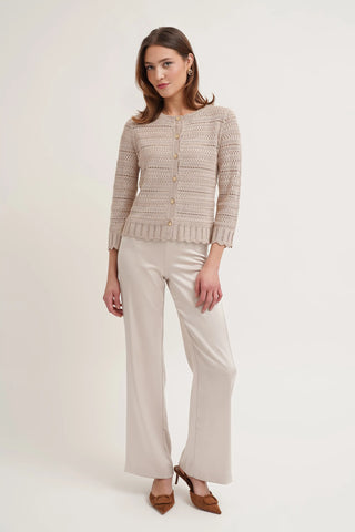 The Openwork Scallop Cardigan