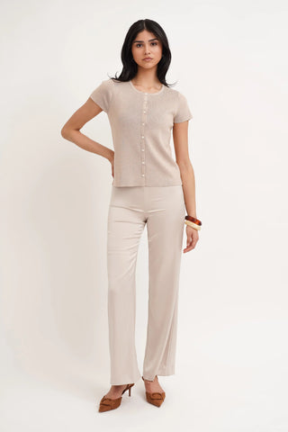 The Slim Button Knit Tee