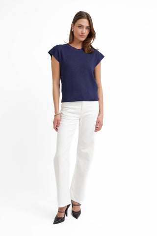 The Structured Cap Sleeve Knit