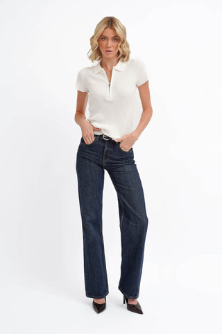 The Ribbed Zip Polo