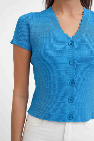 The Scalloped V Cardigan
