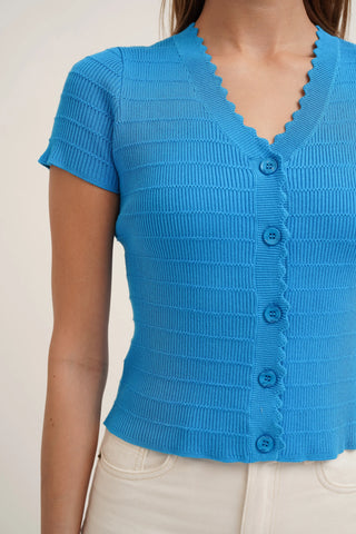 The Scalloped V Cardigan