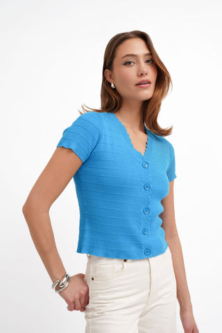 The Scalloped V Cardigan