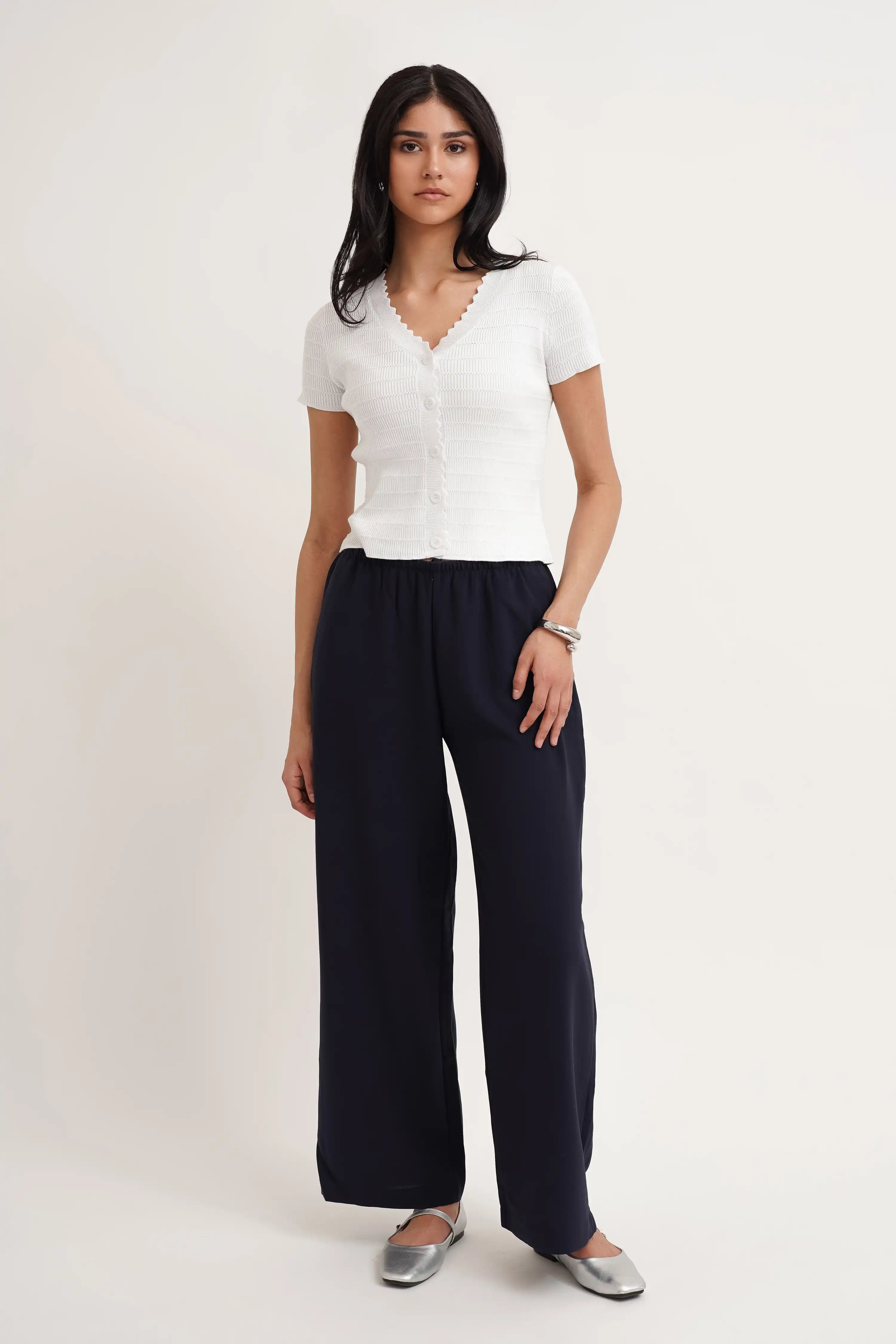 The Scalloped V Cardigan