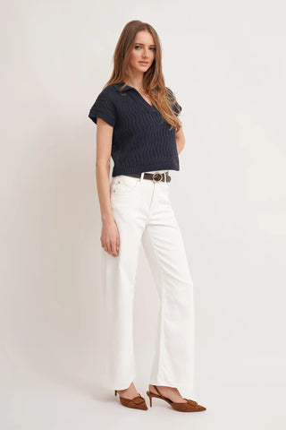 The Pointelle Polo Knit