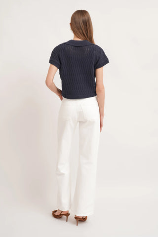 The Pointelle Polo Knit