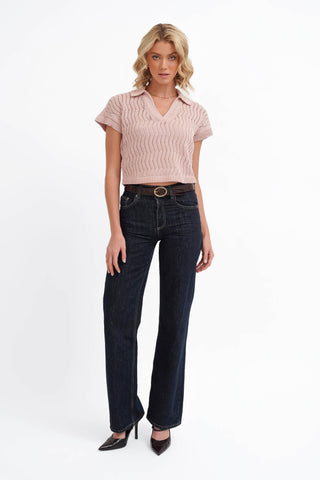 The Pointelle Polo Knit