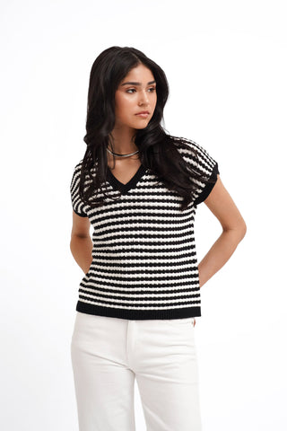 The Easy Stripe Knit Tee