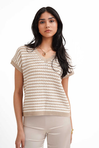 The Easy Stripe Knit Tee