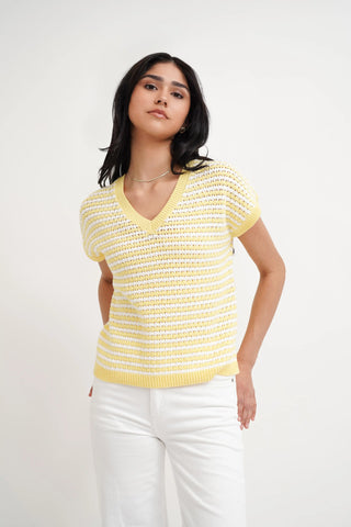 The Easy Stripe Knit Tee
