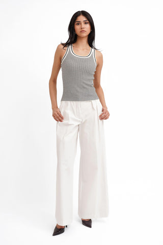 The Contrast Stripe Knit Tank