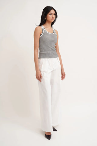 The Contrast Stripe Knit Tank
