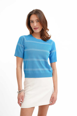 The Contrast Stitch Knit Tee