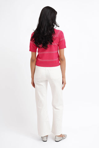 The Contrast Stitch Knit Tee