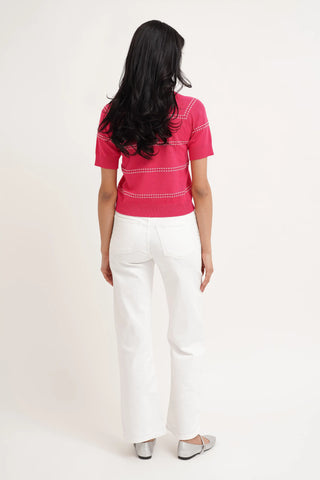 The Contrast Stitch Knit Tee