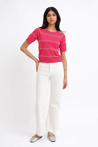 The Contrast Stitch Knit Tee
