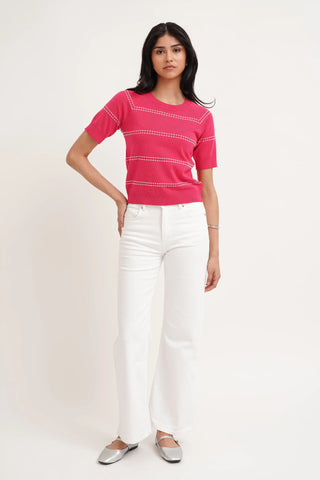 The Contrast Stitch Knit Tee