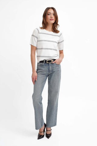 The Contrast Stitch Knit Tee