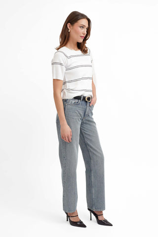 The Contrast Stitch Knit Tee