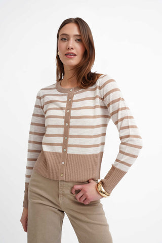 The Soft Stripe Cardigan