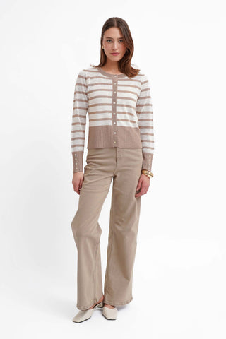 The Soft Stripe Cardigan