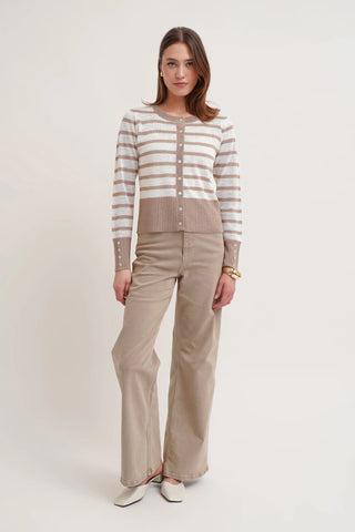 The Soft Stripe Cardigan
