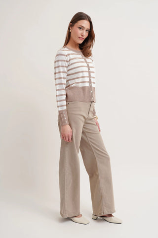 The Soft Stripe Cardigan