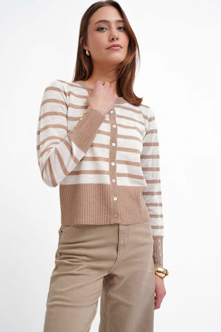The Soft Stripe Cardigan