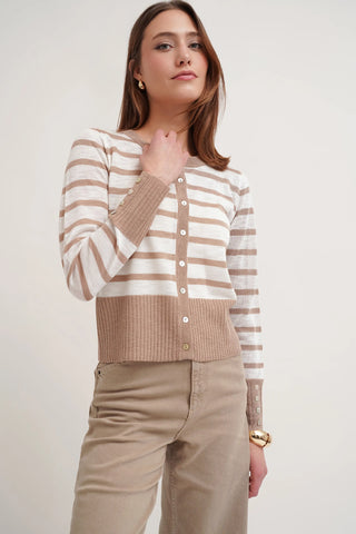 The Soft Stripe Cardigan