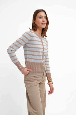 The Soft Stripe Cardigan