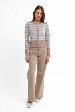 The Soft Stripe Cardigan