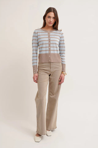 The Soft Stripe Cardigan