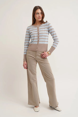 The Soft Stripe Cardigan
